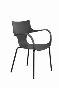 Designstoel DWDD antraciet-zwart