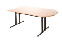 Vergadertafel Manager line bolrond, 160 x 100 cm