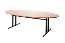 Vergadertafel Manager line ellips, 240 x 120 cm