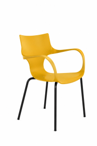 Designstoel DWDD mosterd geel
