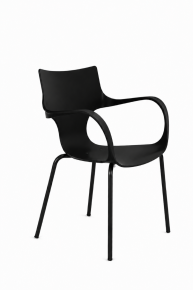 Designstoel DWDD zwart-zwart